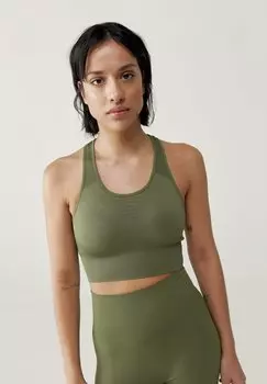 Спортивный бюстгальтер со средней поддержкой Born Living Yoga, зеленый