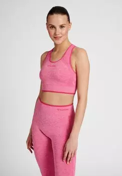 Спортивный бюстгальтер со средней поддержкой Hummel, розовый