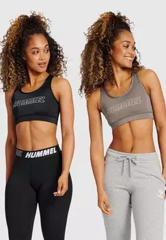 Спортивный бюстгальтер со средней поддержкой Hummel, черный