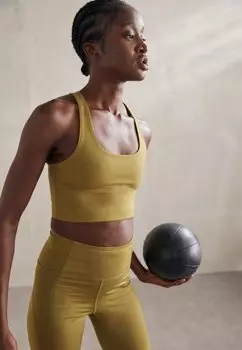 Спортивный бюстгальтер со средней поддержкой PALOMA Girlfriend Collective, артишок