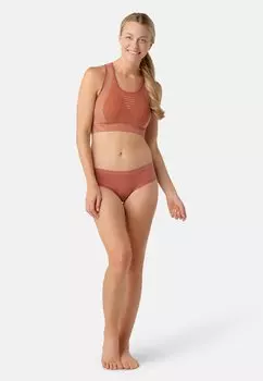 Спортивный бюстгальтер со средней поддержкой. Smartwool, красный меланж