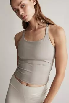 Спортивный бюстгальтер со встроенными лямками из материала drymove H&M, бежевый