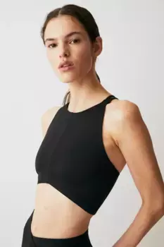 Спортивный бюстгальтер softmove medium support H&M, черный