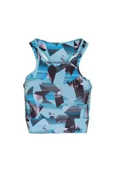 Спортивный бюстгальтер средней длины Performance TriDri, синий