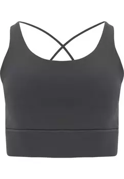 Спортивный бюстгальтер средней поддержки Athlecia Gaby, антрацит