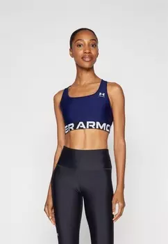 Спортивный бюстгальтер средней поддержки AUTHENTICS MID BRANDED Under Armour, темно-синий