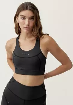 Спортивный бюстгальтер средней поддержки BECKY Born Living Yoga, цвет black