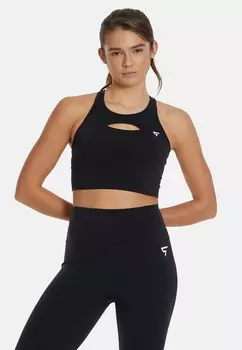 Спортивный бюстгальтер средней поддержки BRISK HIGH NECK SQUATPROOF, черный
