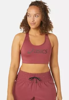 Спортивный бюстгальтер средней поддержки CORE LOGO BRA ASICS, цвет brisket red port royal