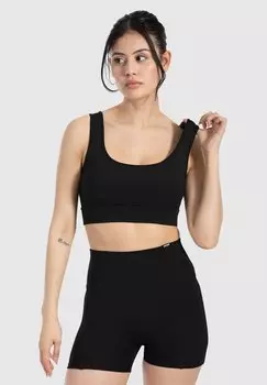 Спортивный бюстгальтер средней поддержки DEBBY Smilodox, черный