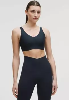 Спортивный бюстгальтер средней поддержки GLOW UP lululemon, темно-синий