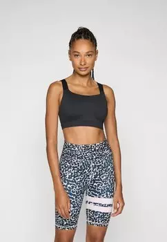 Спортивный бюстгальтер средней поддержки LOGO HIGH SUPPORT BRA Stronger, черный