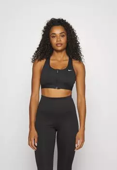 Спортивный бюстгальтер средней поддержки Nike, цвет black