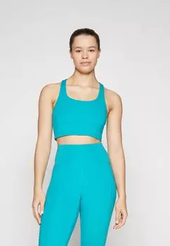 Спортивный бюстгальтер средней поддержки PALOMA BRA Girlfriend Collective, бирюзовый