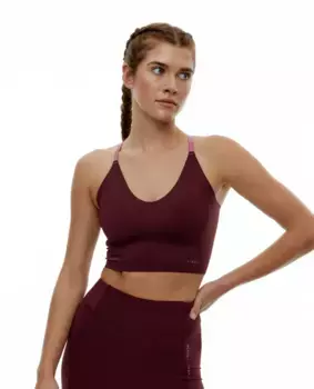 Спортивный бюстгальтер средней поддержки с круглым вырезом Black Limba, красный