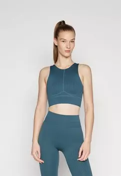 Спортивный бюстгальтер средней поддержки SEAMLESS BRA Hunkemller, цвет green