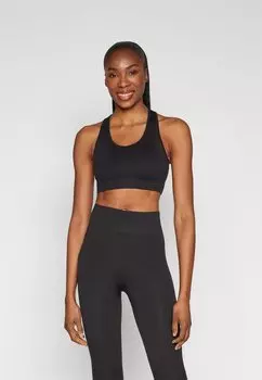Спортивный бюстгальтер средней поддержки SEAMLESS Hunkemller, цвет black