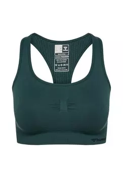Спортивный бюстгальтер средней поддержки SHAPING SEAMLESS Hummel, зеленый