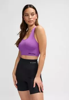 Спортивный бюстгальтер средней поддержки TIF SEAMLESS Hummel, цвет dewberry