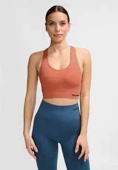 Спортивный бюстгальтер средней поддержки TIF SEAMLESS Hummel, цвет apricot