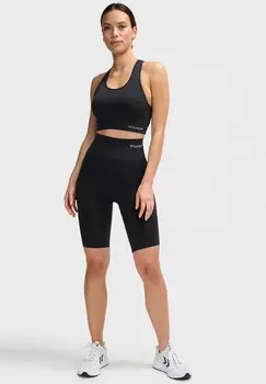 Спортивный бюстгальтер средней поддержки TIF SEAMLESS PADDED Hummel, цвет black