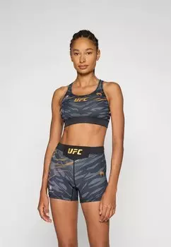 Спортивный бюстгальтер средней поддержки UFC FUSION AUTHENTIC FIGHT NIGHT WOMENS BRA CHAMPION Venum, черный