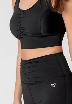 Спортивный бюстгальтер средней поддержки zoe, черный