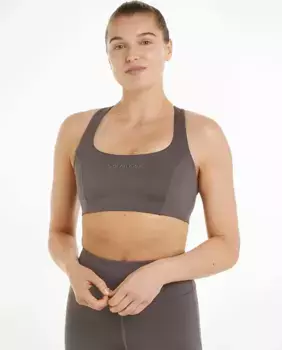 Спортивный бюстгальтер средней ударности Calvin Klein, серый