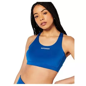 Спортивный бюстгальтер Superdry Core Mid Impact Bra, синий