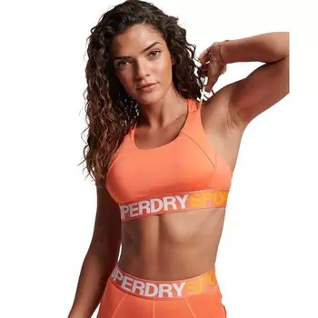 Спортивный бюстгальтер Superdry Train Branded Elastic, оранжевый
