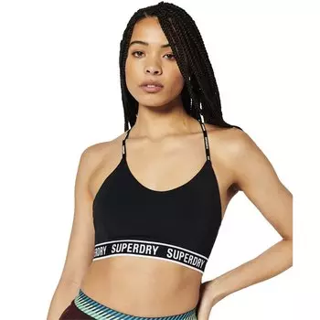 Спортивный бюстгальтер Superdry Train Mid Impact Elastic, черный