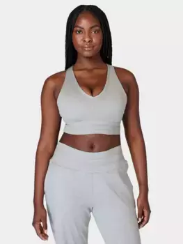Спортивный бюстгальтер Sweaty Betty Gaia Yoga, цвет light/grey/marl