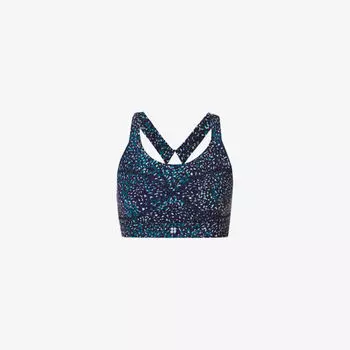 Спортивный бюстгальтер Sweaty Betty Power средней поддержки, синий