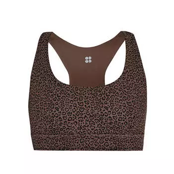 Спортивный бюстгальтер Sweaty Betty Super-soft Reversible Yoga, коричневый/черный