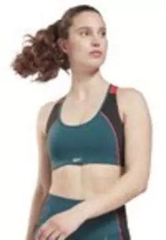 Спортивный бюстгальтер TRAINING WORKOUT LUX RACER COLORBLOCK SPEEDWICK MEDIUM SUPPORT Reebok, темно-зеленый