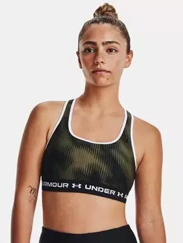 Спортивный бюстгальтер Under Armour Crossback Mid Print, зеленый