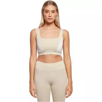 Спортивный бюстгальтер Urban Classics Color Block, бежевый