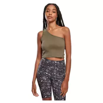 Спортивный бюстгальтер Urban Classics Crop Top Asym sports bra, зеленый