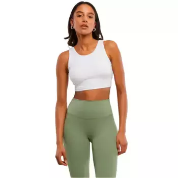 Спортивный бюстгальтер Urban Classics Low Back sports bra, белый