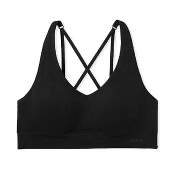 Спортивный бюстгальтер Victoria's Secret Pink Seamless Air Medium-impact, черный