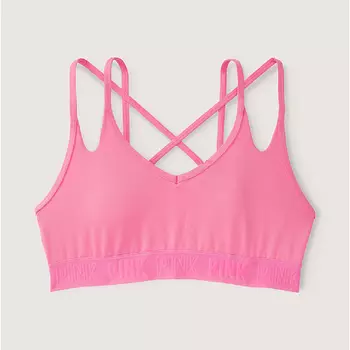 Спортивный бюстгальтер Victoria's Secret Pink Ultimate Strappy Back Lightly Lined, розовый