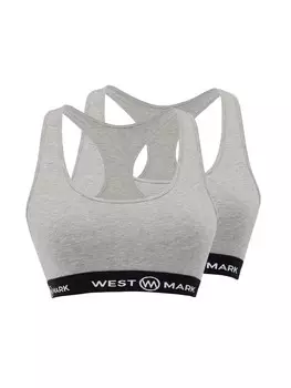 Спортивный бюстгальтер WESTMARK LONDON Bralette Sports Bra, пятнистый серый