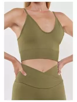 Спортивный бюстгальтер You do You, хаки