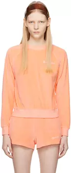 Спортивный и насыщенный оранжевый свитер реглан Sporty & Rich