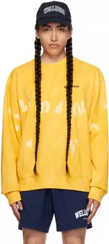 Спортивный и насыщенный желтый свитшот с засечками Sporty & Rich