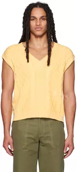 Спортивный и насыщенный желтый жилет оверсайз Sporty & Rich