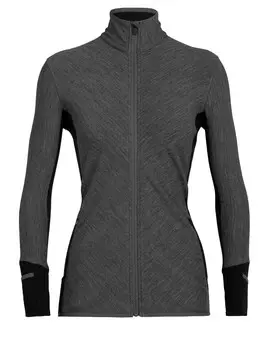 Спортивный кардиган ICEBREAKER Descender, темно-серый