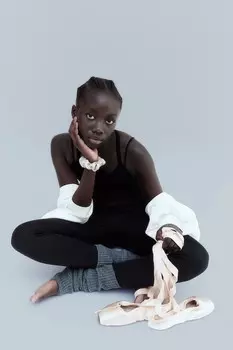 Спортивный комбинезон из материала Drymove H&M, черный