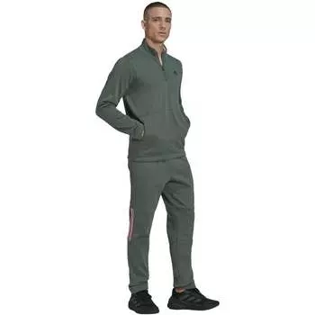 Спортивный костюм adidas 14 Zip Fleece, зеленый, мужской