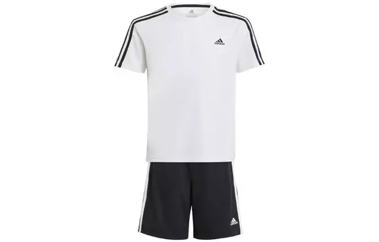 Спортивный костюм Adidas, белый/черный